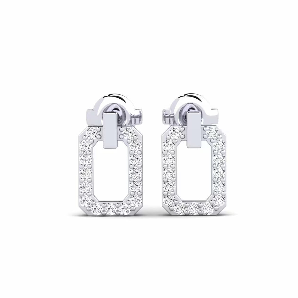 92.5 Silver Diamond Earrings