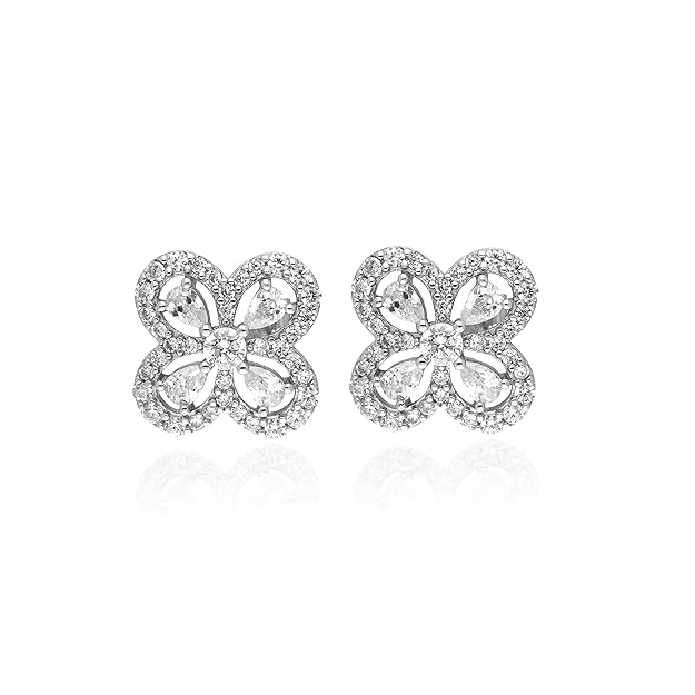 92.5 Silver Diamond Earrings