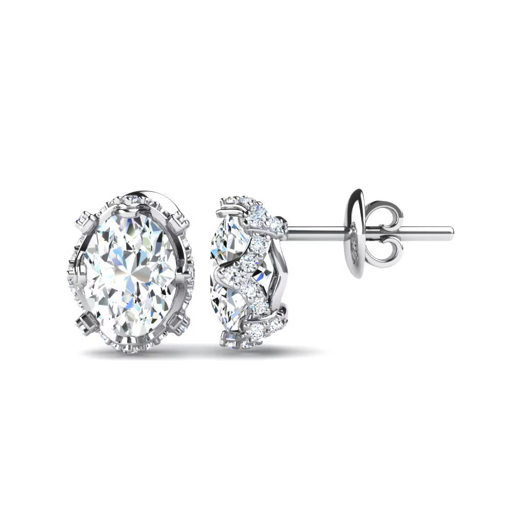 92.5 Silver Diamond Earrings