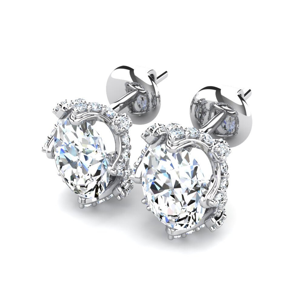 92.5 Silver Diamond Earrings