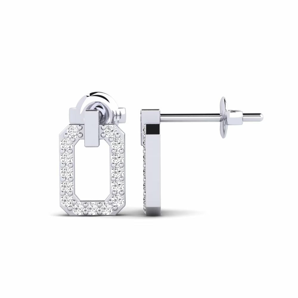 92.5 Silver Diamond Earrings